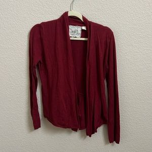 Angel of the North burgundy cardigan